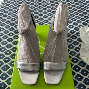Sam Edelman Daniella Block Heel Silver 6.5